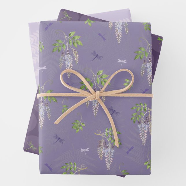 Wisteria Wrapping Paper Sheets (In situ)