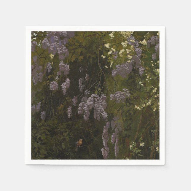 Wisterias in Bloom - Floral Composition Napkins (Front)