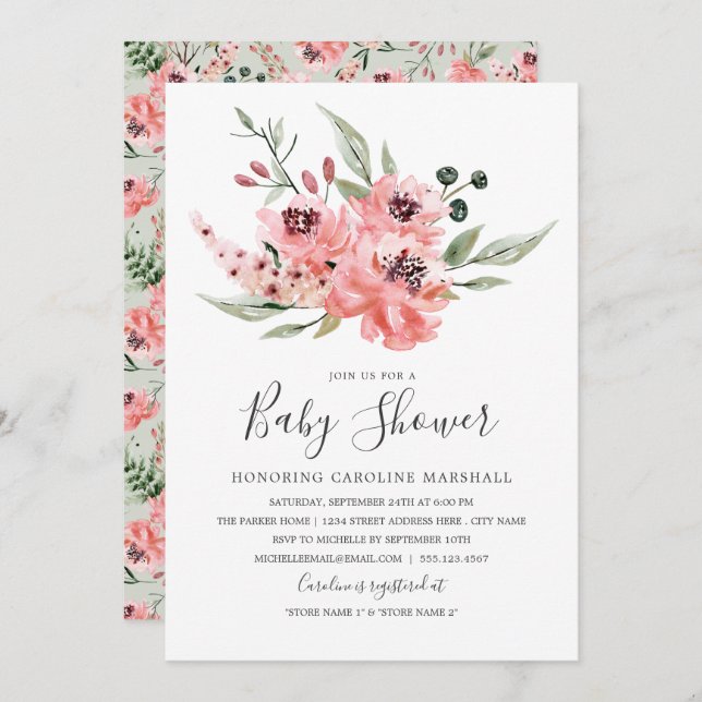 Wistful | Baby Shower Invitation (Front/Back)