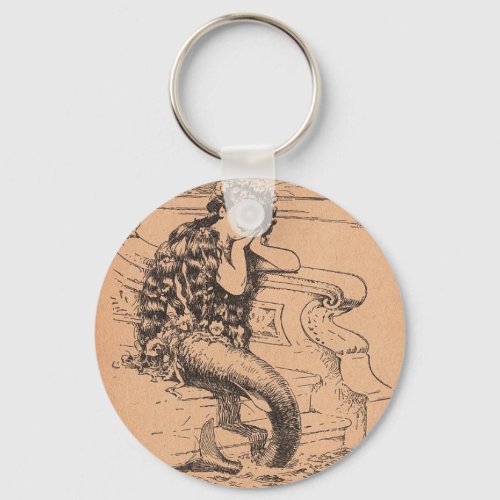 Wistful Mermaid Keychain