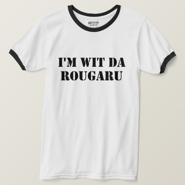 Wit Da Rougarou Louisiana Swamp Monster Ringer Tee (Design Front)