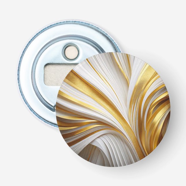 Wit Goud Retro  Bottle Opener (Front)