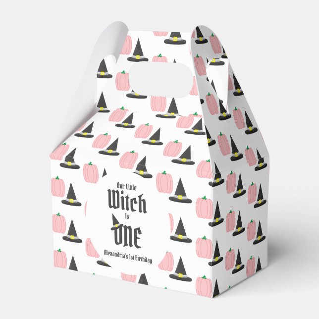 Witch 1st Birthday Favor Boxes (Front Side)