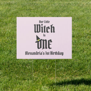 Witch 1st Birthday Sign
