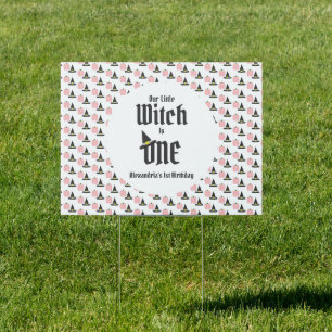 Witch 1st Birthday Sign