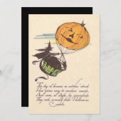 Witch Air Balloon Jack O Lantern Pumpkin (Front/Back)