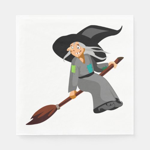 Witch And Broomstick Napkins
