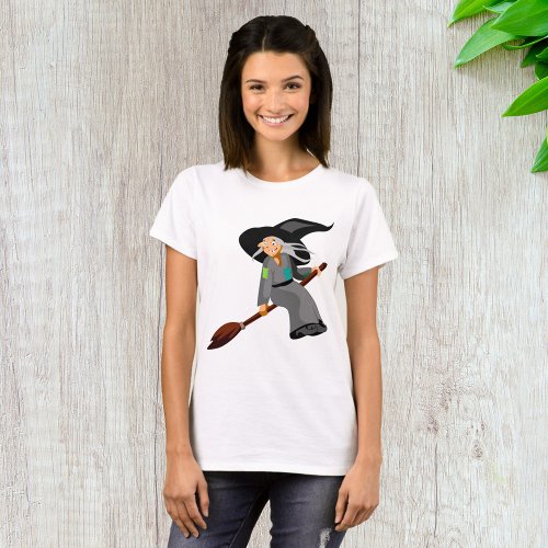 Witch And Broomstick T_Shirt