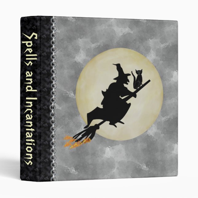 Witch and Cat Binder (Front/Spine)