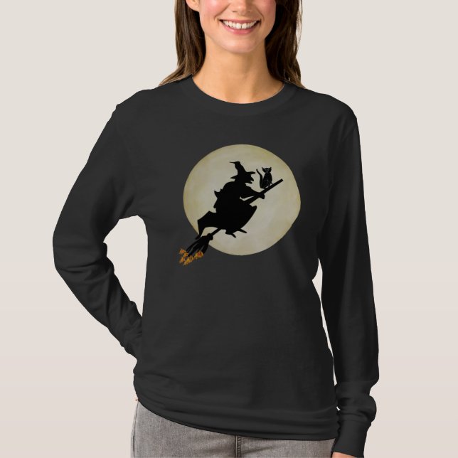 Witch and Cat T-Shirt (Front)