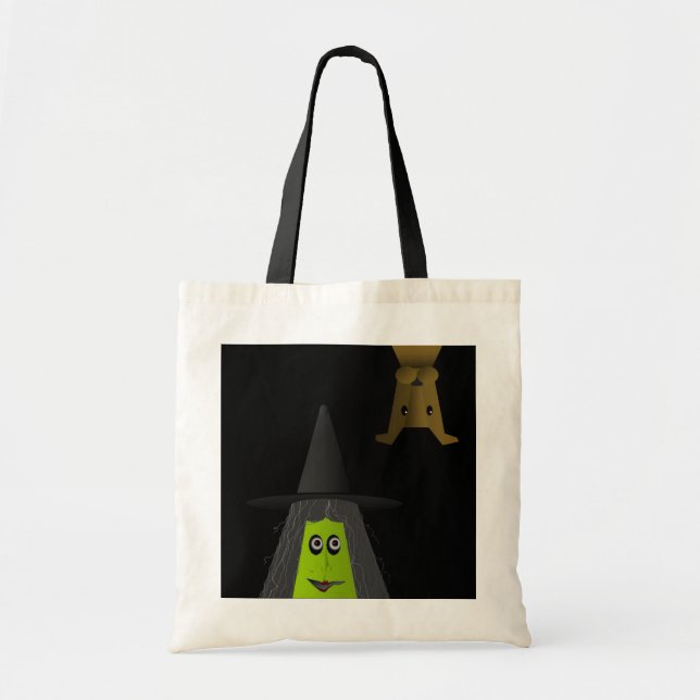 Witch and dog tote bag (Front)