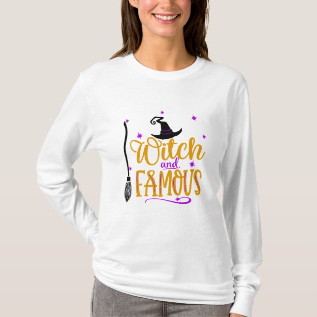 Witch And Famous - Purple & Orange T-Shirt (Front)