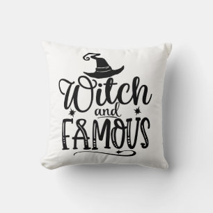 Witch and Famous Throw Pillow