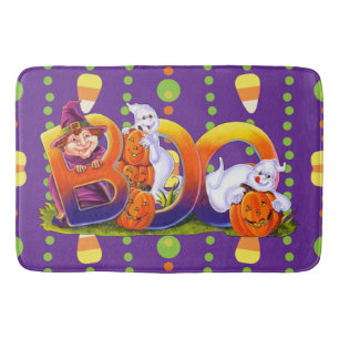 Witch and Ghost Boo Bathroom Mat