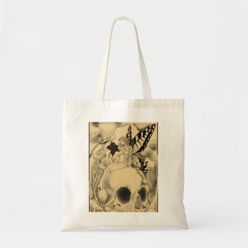 Witch and mermaid chatting tote bag