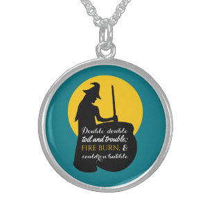 Witch and Moon Magic Spell Locket Necklace