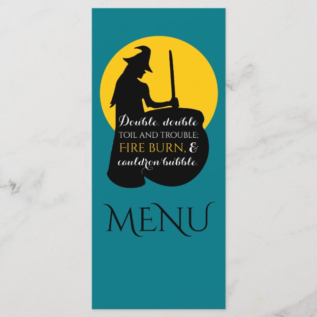 Witch and Moon Magic Spell Menu (Front)