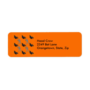 Witch and Mummy Pattern Halloween Address Labels