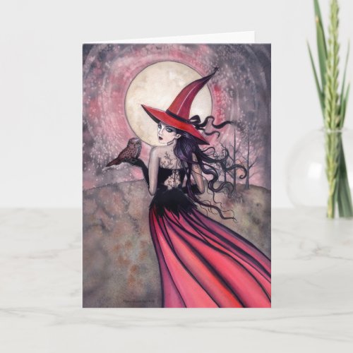 Witch and Owl Greeting Card