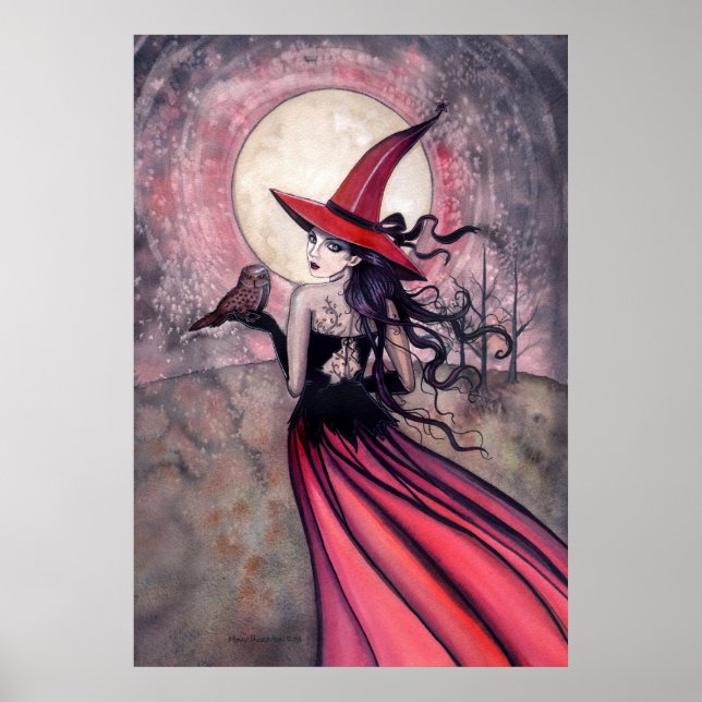 Witch and Owl Poster Print (Front)