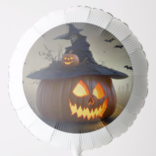 Witch and Pumpkin Halloween Balloon
