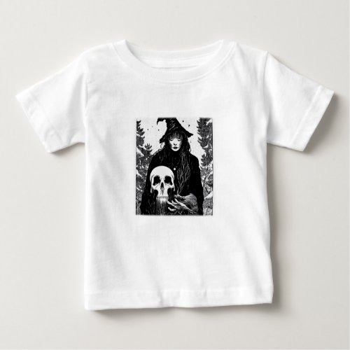 Witch and Skull Baby Fine Jersey  Baby T_Shirt