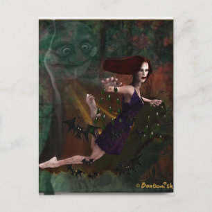 Witch and the Moon Postcard