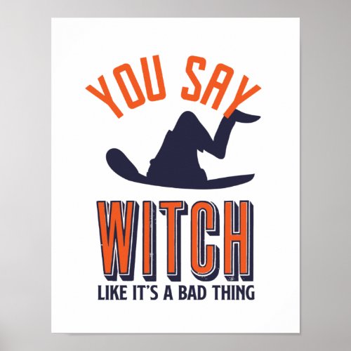 Witch and Witchcraft Puns Funny Halloween Poster