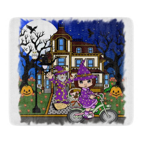 Witch and Wizard School Cutting Board