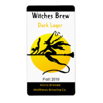 Witch and Yellow Moon Bottle Labels