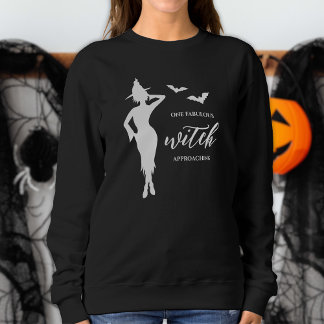 Witch Approaching Feminine Pretty Witch Silhouette Sweatshirt