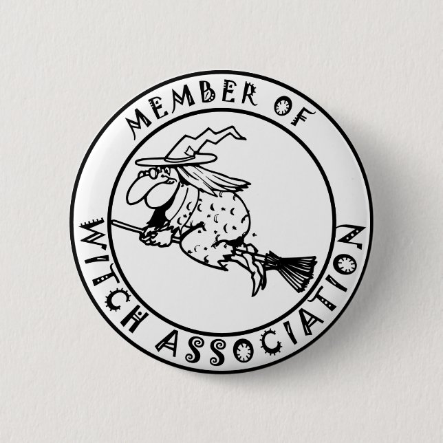 Witch association pinback button (Front)