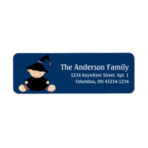 Witch Baby First Halloween Return Address Label