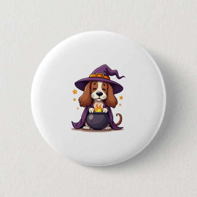 Witch Basset Brew Button (Front)