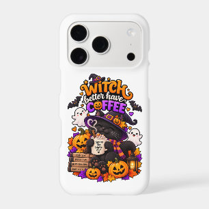 Witch Better Have Coffee Cute Halloween Cat iPhone 17 Pro Case