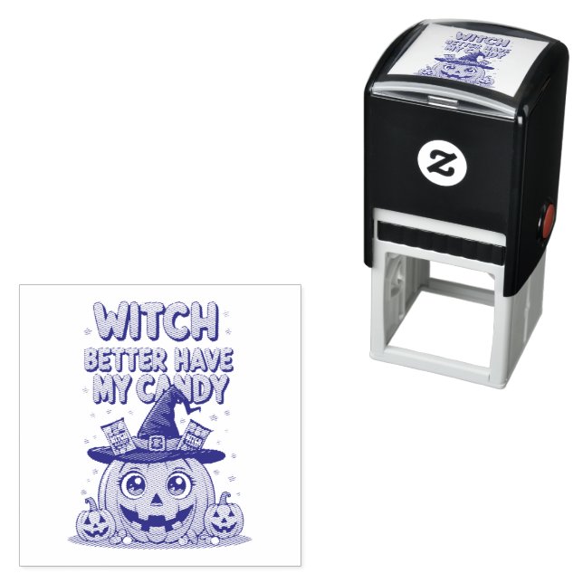 Witch Better Have My Candy – Cute Kawaii Halloween Self-inking Stamp (In Situ)