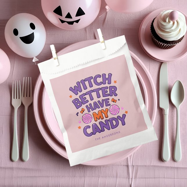 Witch Better Have My Candy | Cute Pastel Halloween Favor Bag (Creator Uploaded)