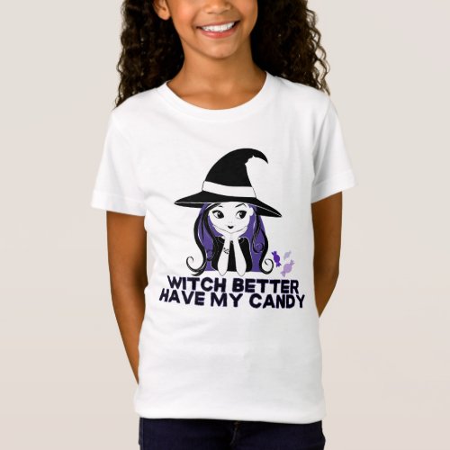 Witch better have my candy_Cute Purple Witch T_Shirt