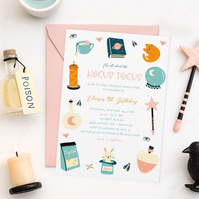 Witch Birthday Party Invitation for Halloween (Creator Uploaded)