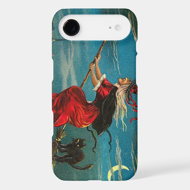 Witch Black Cat Crescent Moon Case-Mate iPhone Case (Back)