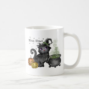 Witch Black Cat Witch Vibes Coffee Mug