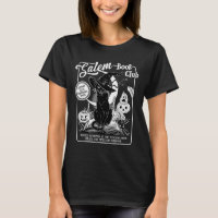 Witch Book Club Bookish Retro Halloween Black Cat