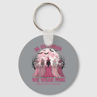 Witch Breast Cancer Awareness Keychain