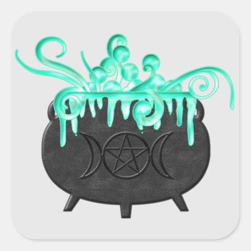 Witch Brew Pagan Magick Potion Cauldron Stickers