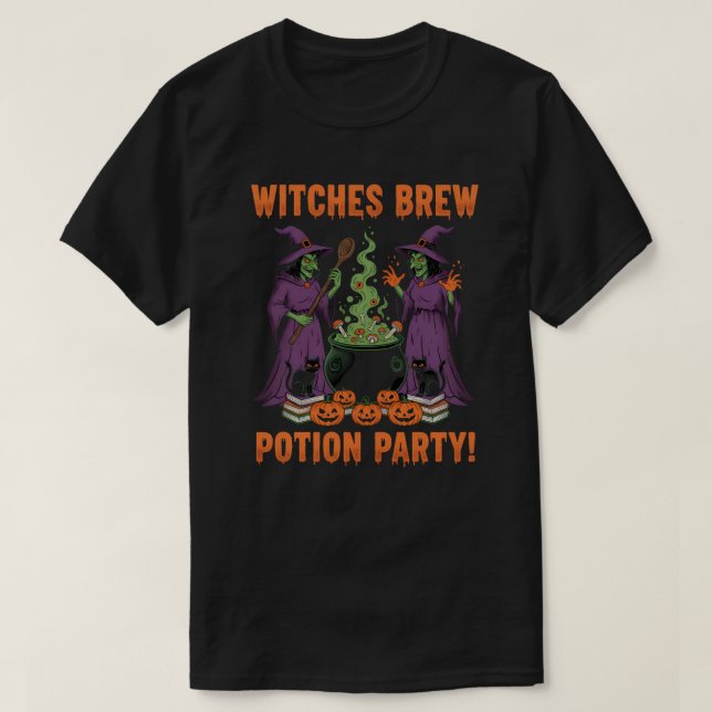 Witch Brew Potion Party T-Shirt (Design Front)