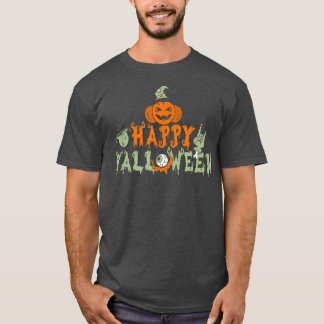 Witch Brew Pumpkin Rocking Zombie Hand Eye Happy H T-Shirt