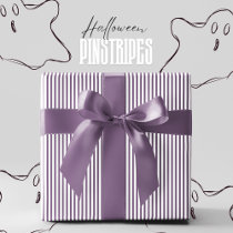 Witch Brew Purple and White Pinstripe Halloween Wrapping Paper