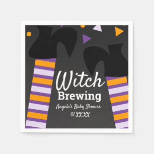 Witch Brewing Feet Halloween Baby Shower Costume Napkins