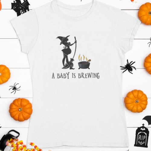 Witch Brewing Pregnant Maternity Baby Shower  T_Shirt