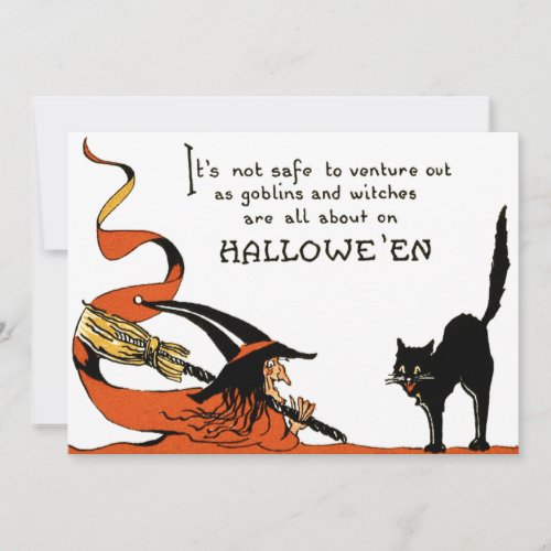 Witch Broom Black Cat